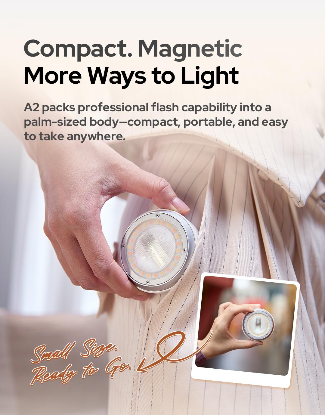 Photography Lighting Brands - Godox A2 자석 부착형 플래시, 아이폰