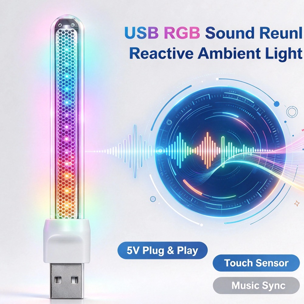Photography Lighting Game - USB RGB 주변 조명, 소리에 반응하는