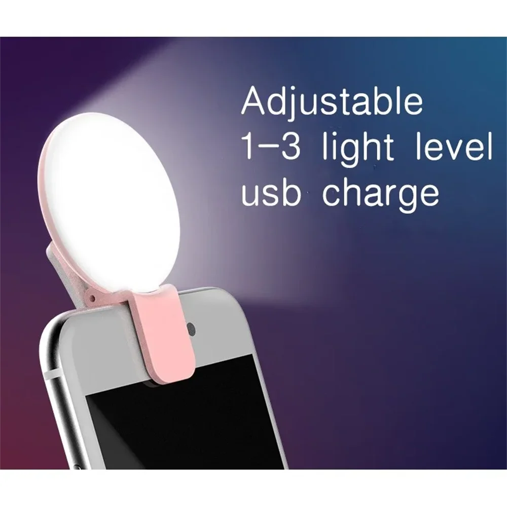휴대용 미니 셀카 링 라이트, LED 램프, USB 충 - Photography Mobile Lighting 리뷰 및 가격
