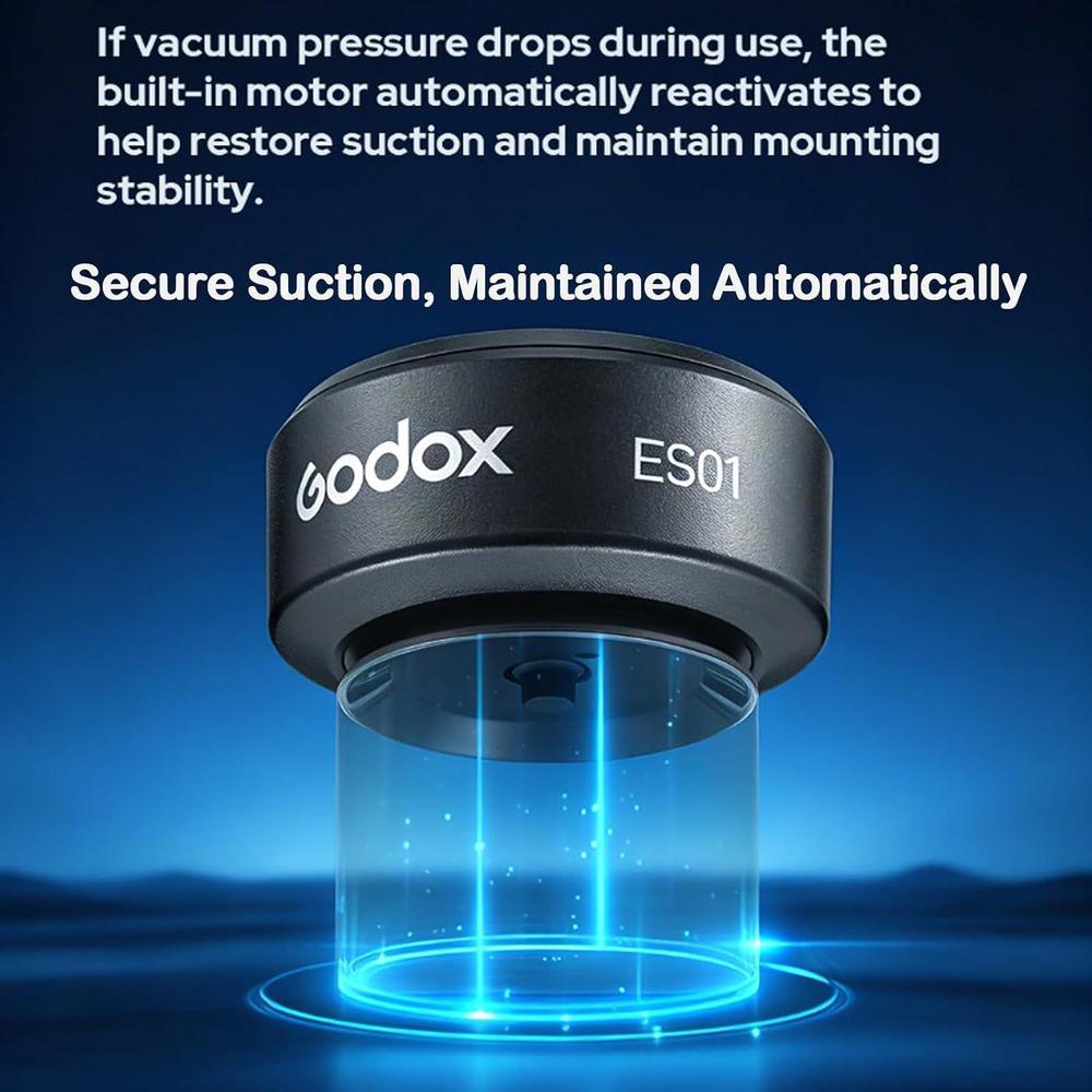 Godox ES01 모터 구동식 진공 흡착 컵 마운트  - Photography Lighting Description 리뷰 및 가격