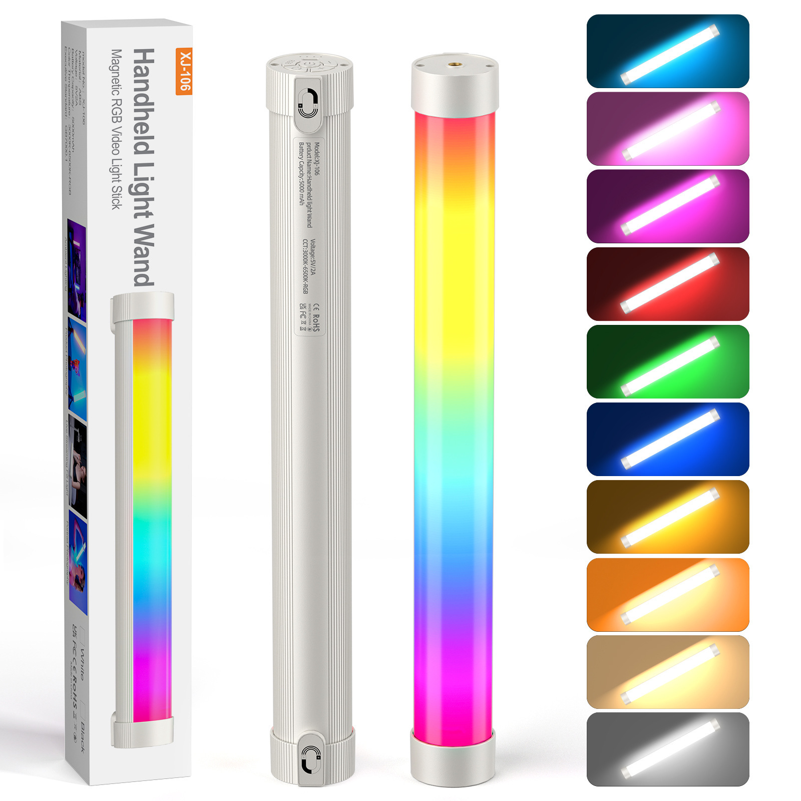 자석 부착식 휴대용 RGB LED 비디오 조명봉, CR - Photography Lighting Handheld 리뷰 및 가격