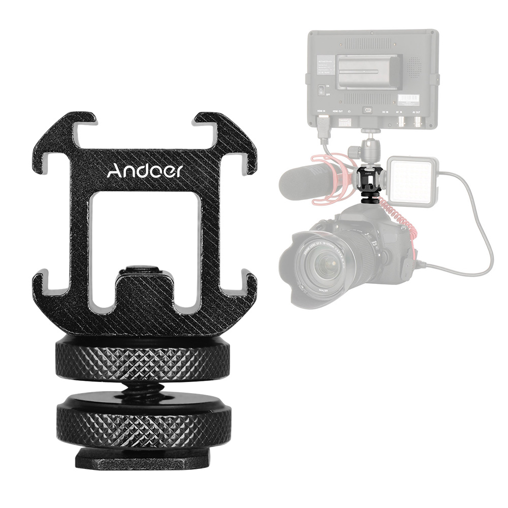 Andoer 3 콜드 슈 마운트 어댑터 LED 비디오  - Photography Lighting Description 리뷰 및 가격